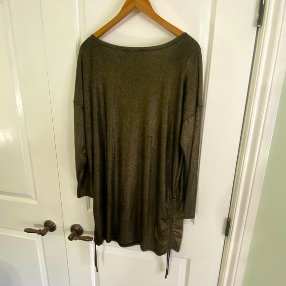 Love and Legend Gold Ruched Side Dress - Picture 8 of 10